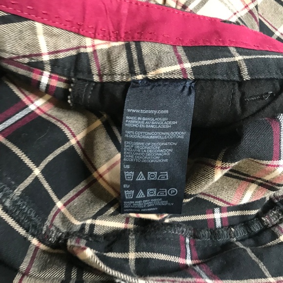 Plaid Mini Skirt Beige Black Pink Check Preppy Classic - Picture 5 of 13